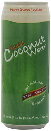 a green can of coconut water