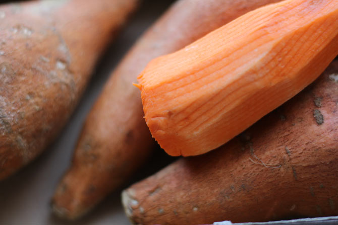 Sweet potato peeled, raw